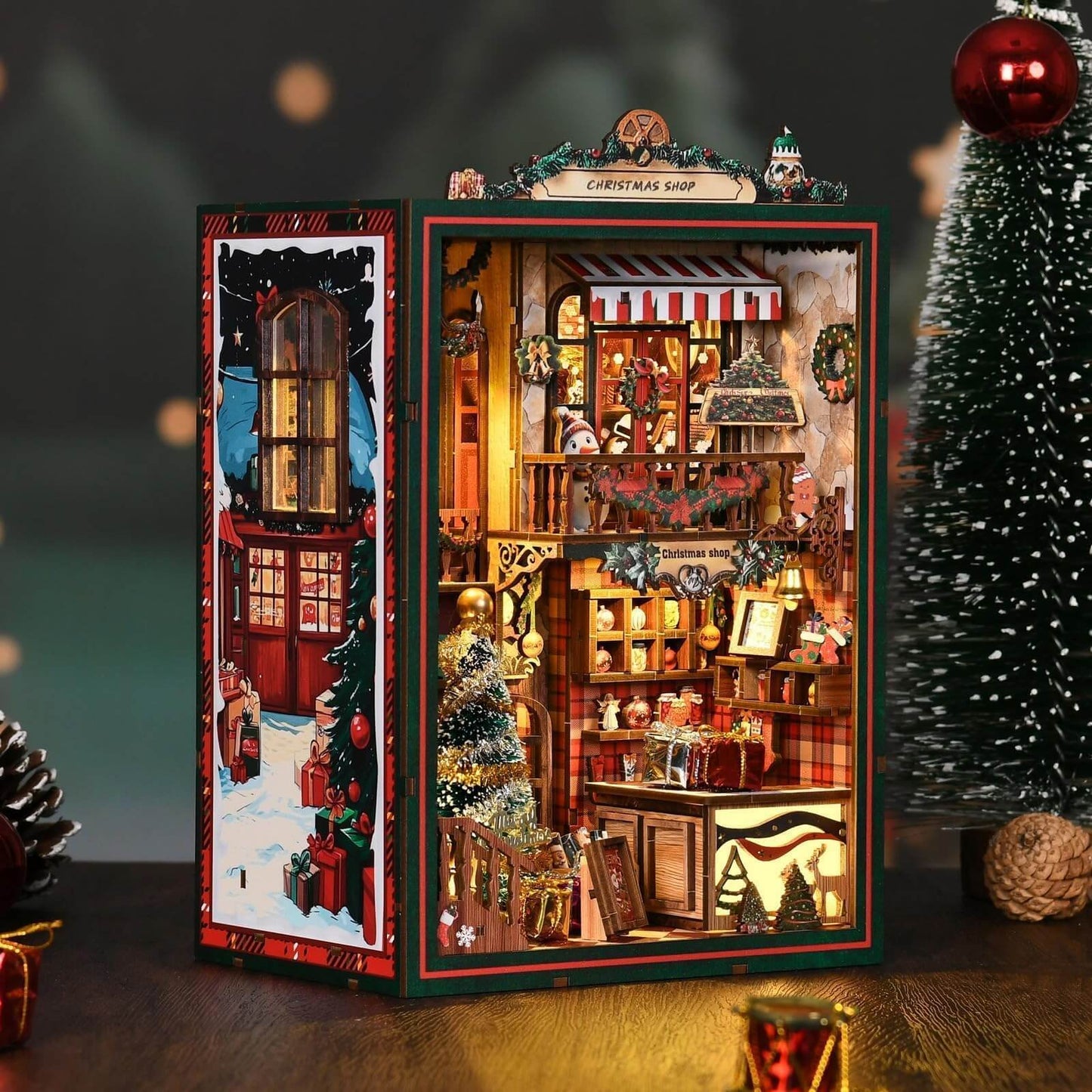 Christmas Book Nook Kit with LED & Music