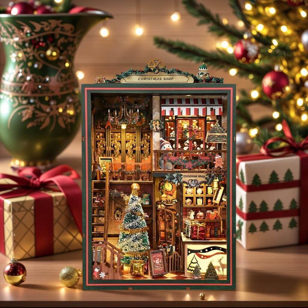 Christmas Book Nook Kit with LED & Music