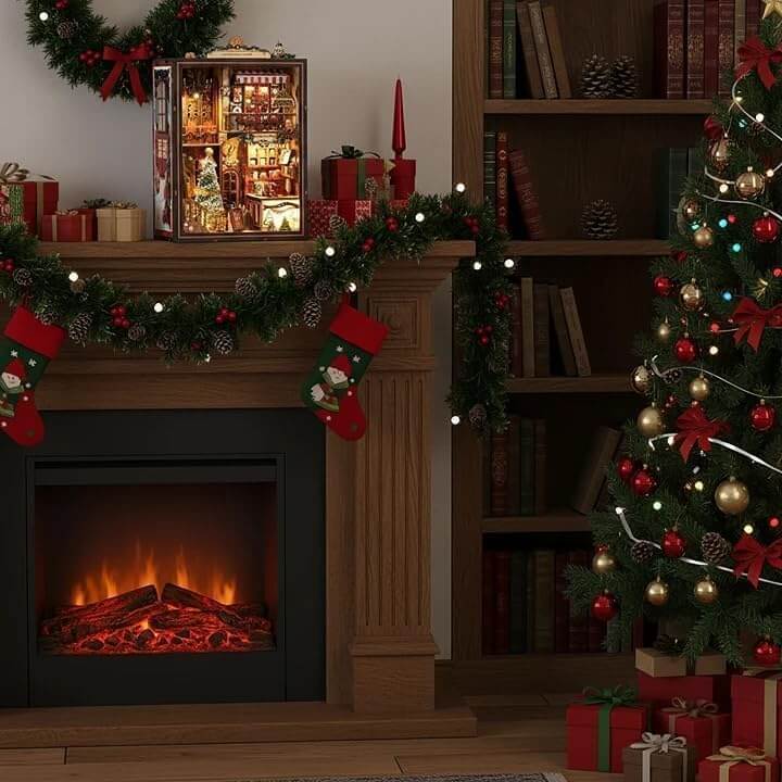 Christmas Book Nook Kit with LED & Music