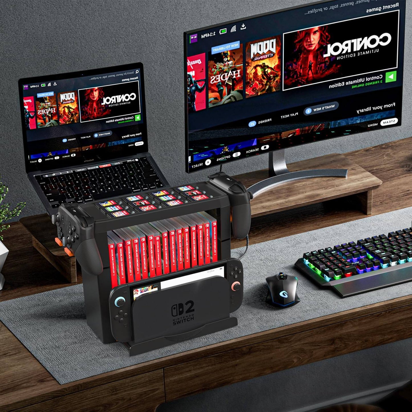 Gaming Storage Stand for Switch 2, OLED & Switch